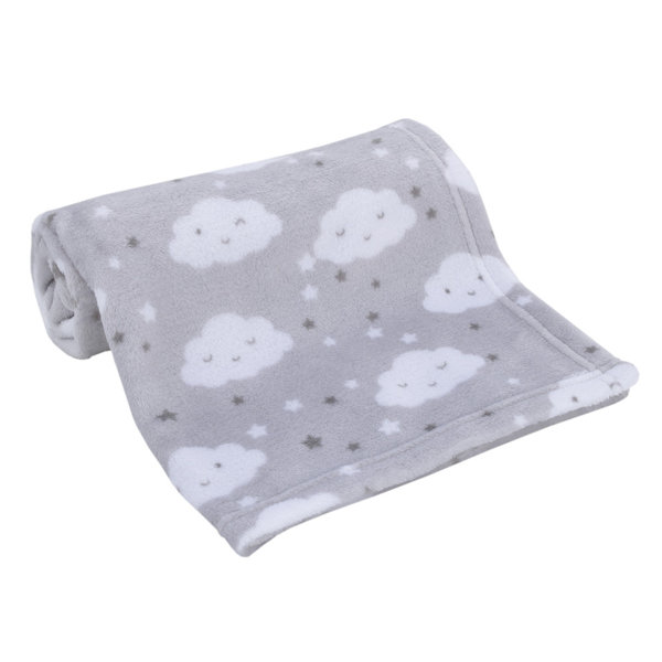 White fleece blanket store baby